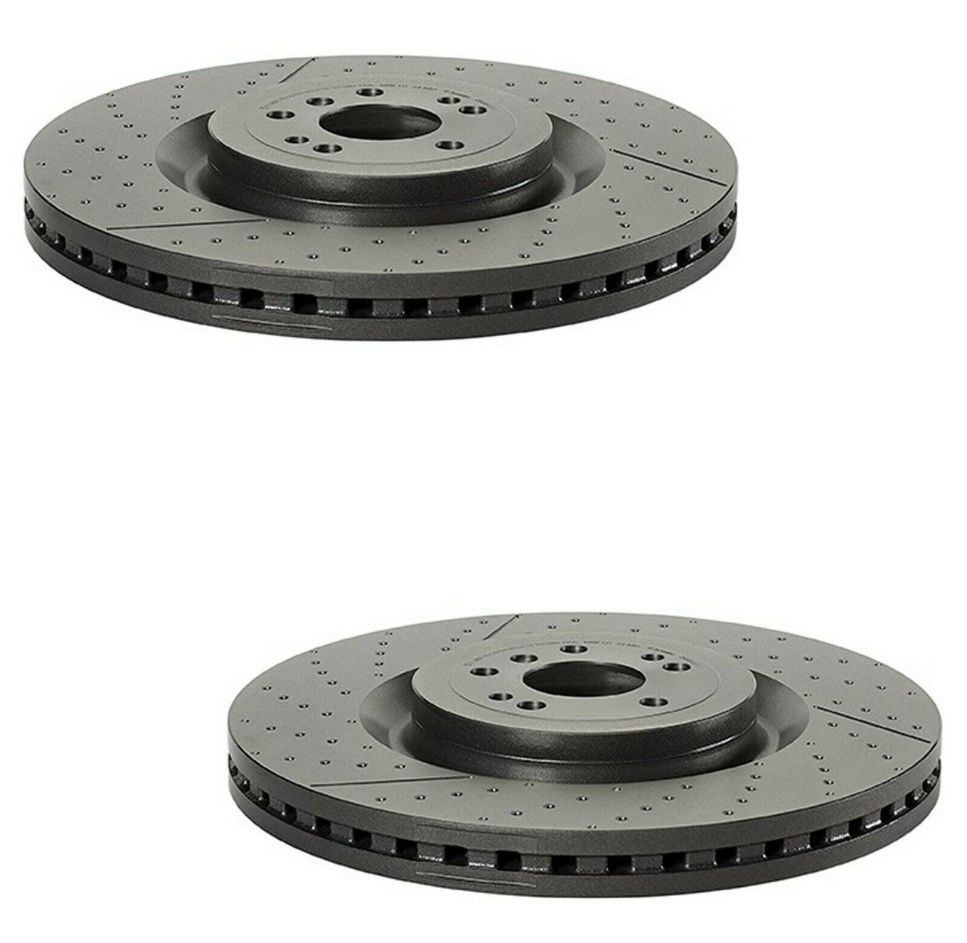 Mercedes Brakes Kit - Pads & Rotors Front and Rear (390mm/345mm) (Ceramic) 2115401717 - Brembo 3804063KIT